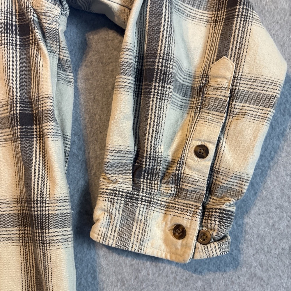 Carhartt Long Sleeve Button Up Heavy Weight Plaid Tan Mens XL Original Fit READ - Picture 6 of 15